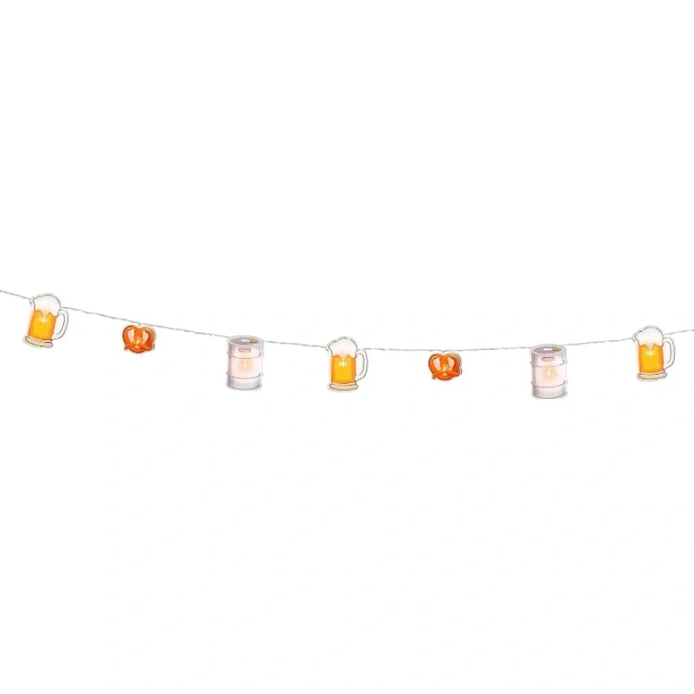 NIB 12 Ft Themed String Lights w/Hanging Clips, 20 LEDs (Warm White) & Remote